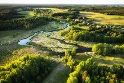 High angle view of landscape