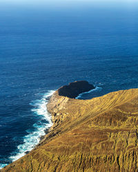 High angle view of sea shore