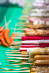 Close-up of food on table