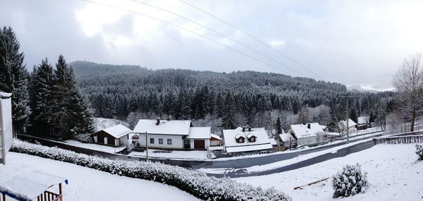 View of snow covered landscape