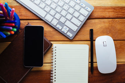 Close-up of computer keyboard on table