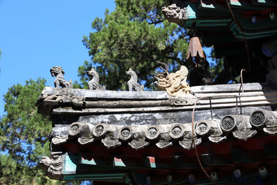 Low angle view of statue