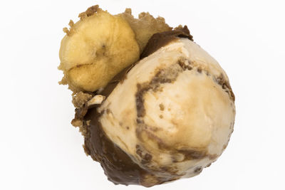 Close-up of apple against white background