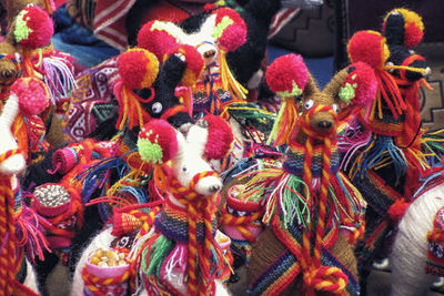 Close-up of multi colored for sale in market