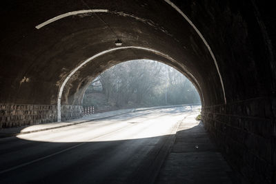 Road in tunnel