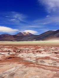 Scenic view of desert against sky