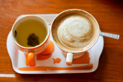 Close-up of coffee on table