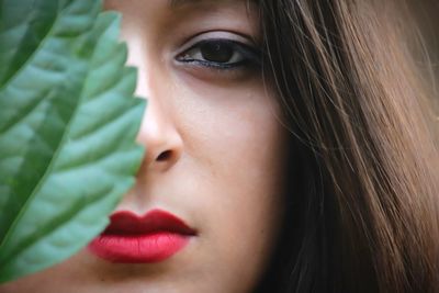 Close-up portrait of woman