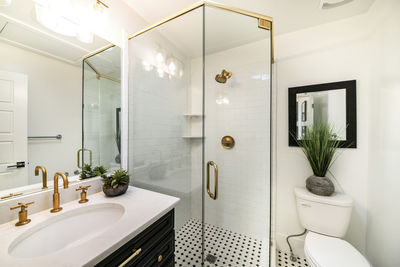 Interior of bathroom at home