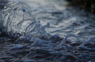 Water splashing in sea