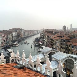 High angle view of city