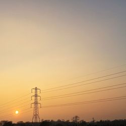 Low angle view of electricity pylon