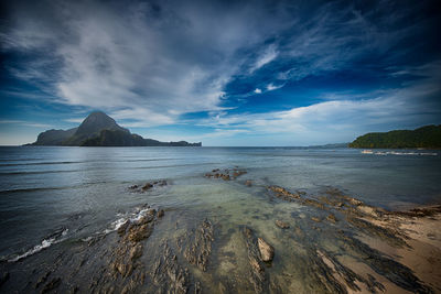 View of island on beach