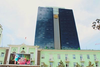 Low angle view of building against sky