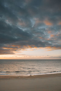 View of sea against cloudy sky