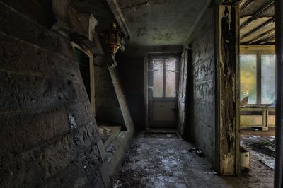 Interior of abandoned house