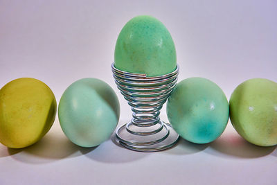 Close-up of multi colored candies on table