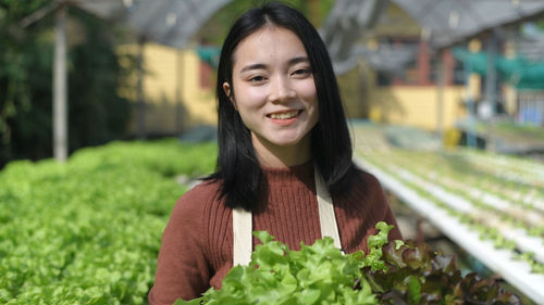 Portrait of a smiling young woman