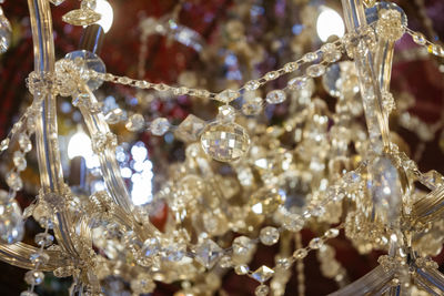 Low angle view of chandelier