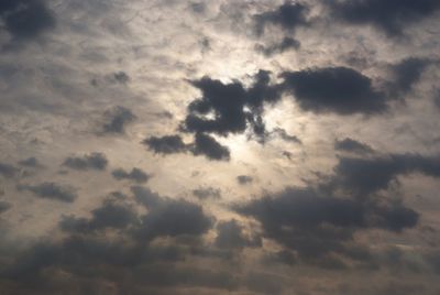 Low angle view of clouds in sky