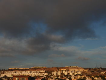 Buildings in city against sky