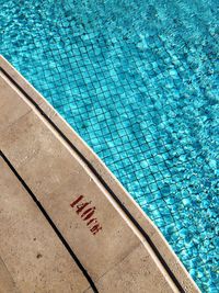 High angle view of swimming pool