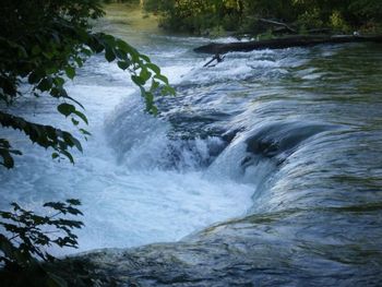 Scenic view of waterfall