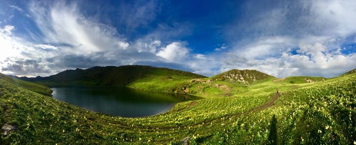 Panoramic view of landscape against sky