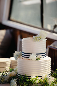 Close-up of cupcakes on table