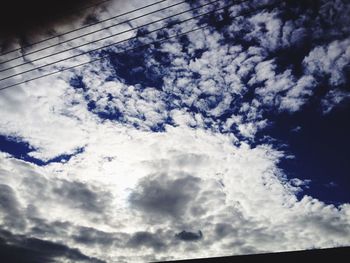 Low angle view of cloudy sky