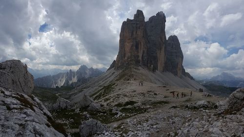 Panoramic view of mountains against sky