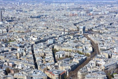 High angle shot of cityscape