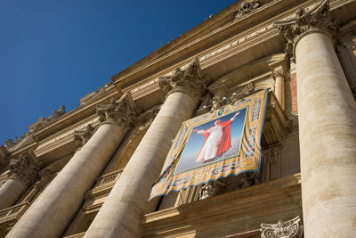 Low angle view of historical building against sky