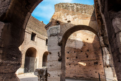 Interior of the famous colosseum in rome