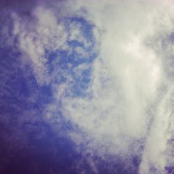 Low angle view of cloudy sky