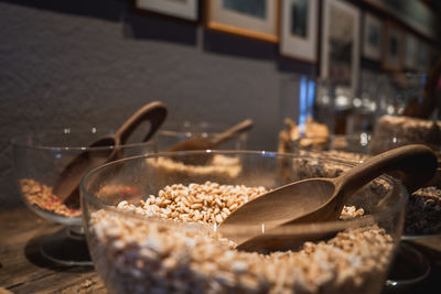Close-up of food on table