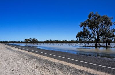 Drought has broken - receding cobar floods april 2020, barrier highway, outback nsw australia