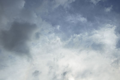 Low angle view of clouds in sky