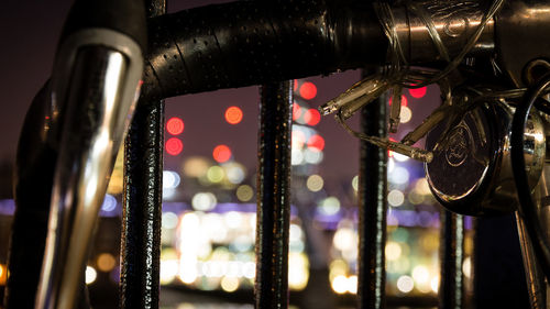 Close-up of illuminated christmas lights