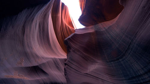 Low angle view of rock formation