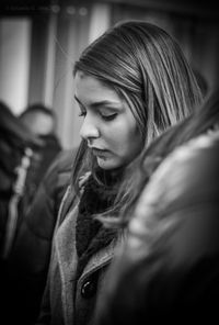 Young woman looking away