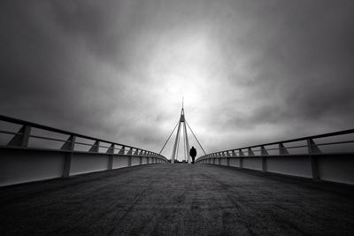 View of suspension bridge against sky