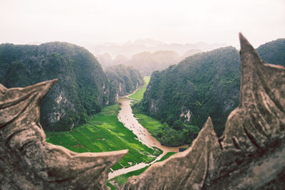 Scenic view of mountain range