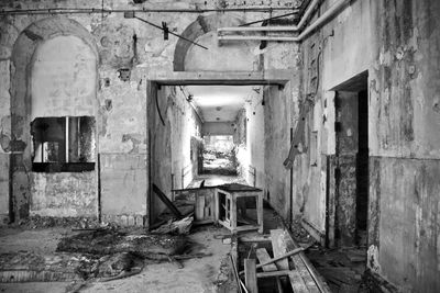 Interior of abandoned house