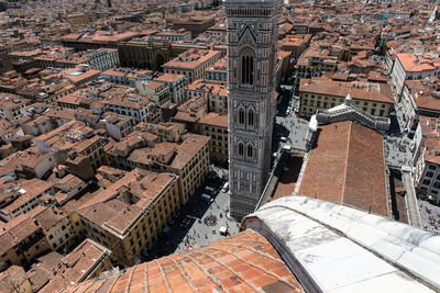 High angle view of city