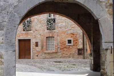 Entrance of historic building