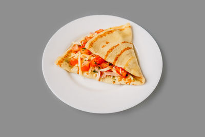 Close-up of food in plate on table