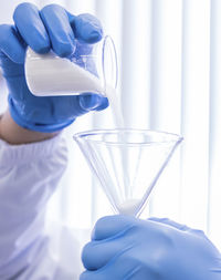 Bioscience research in a laboratory