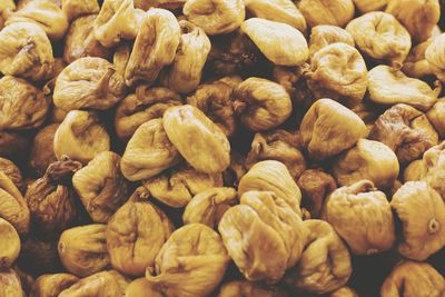 Full frame shot of dried figs for sale