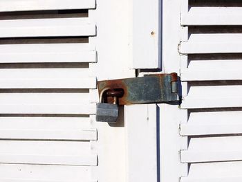 Close-up of closed door